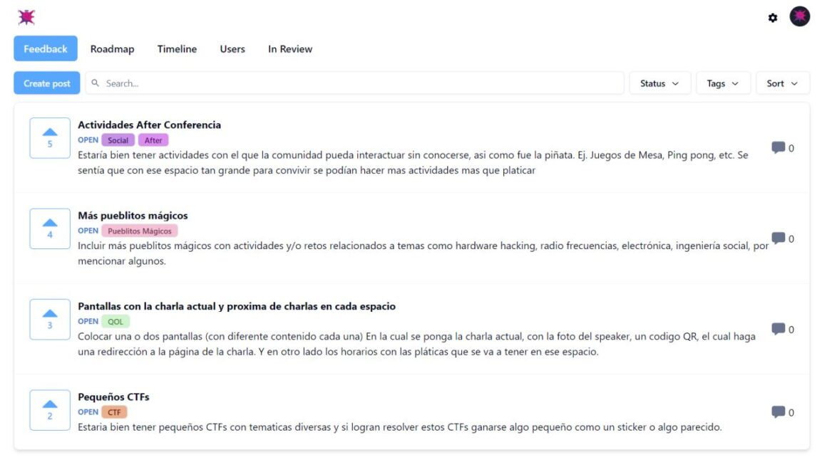 Una comunidad estilo código abierto